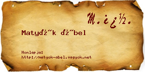 Matyók Ábel névjegykártya